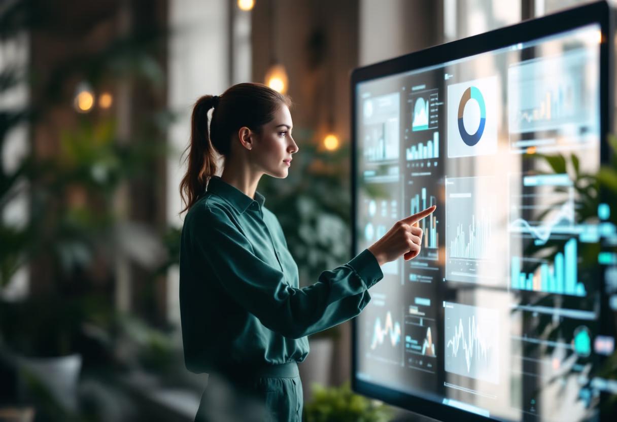 image of a business meeting in data analytics and business intelligence