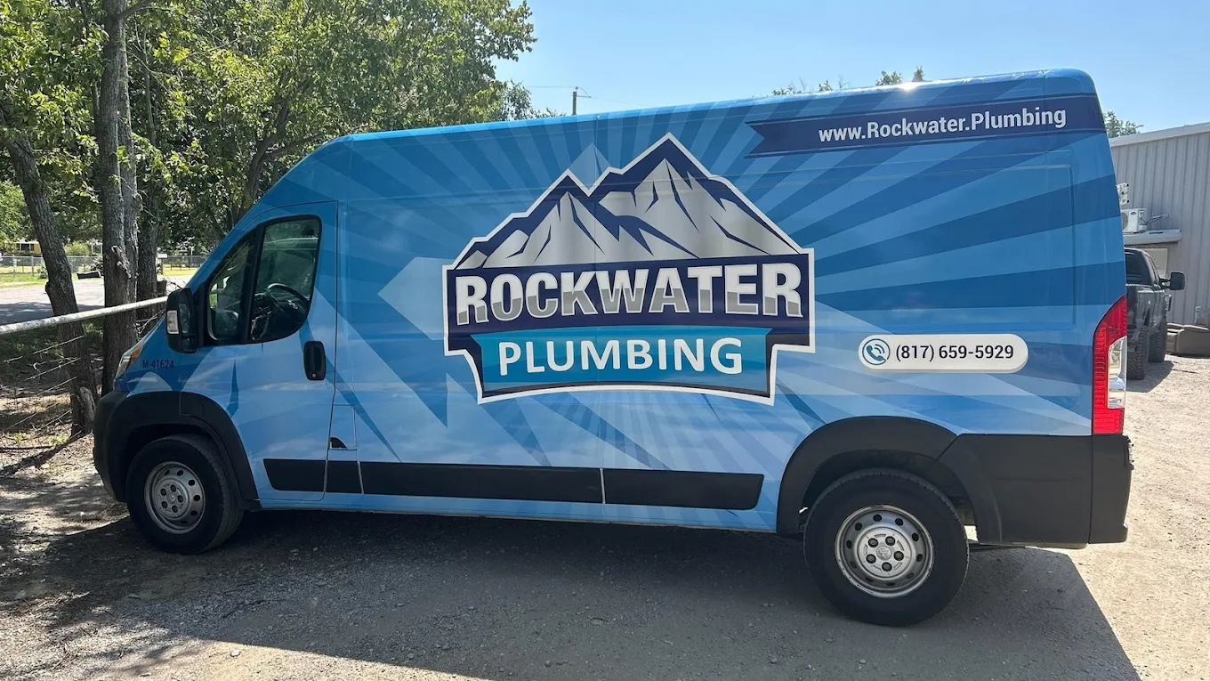 plumbing van from rockwater plumbing of fort worth