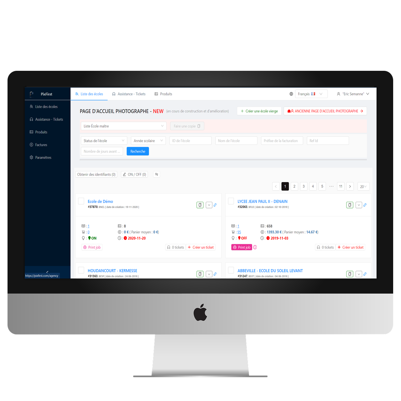 Logiciel PixFirst de vente en ligne de photos scolaire