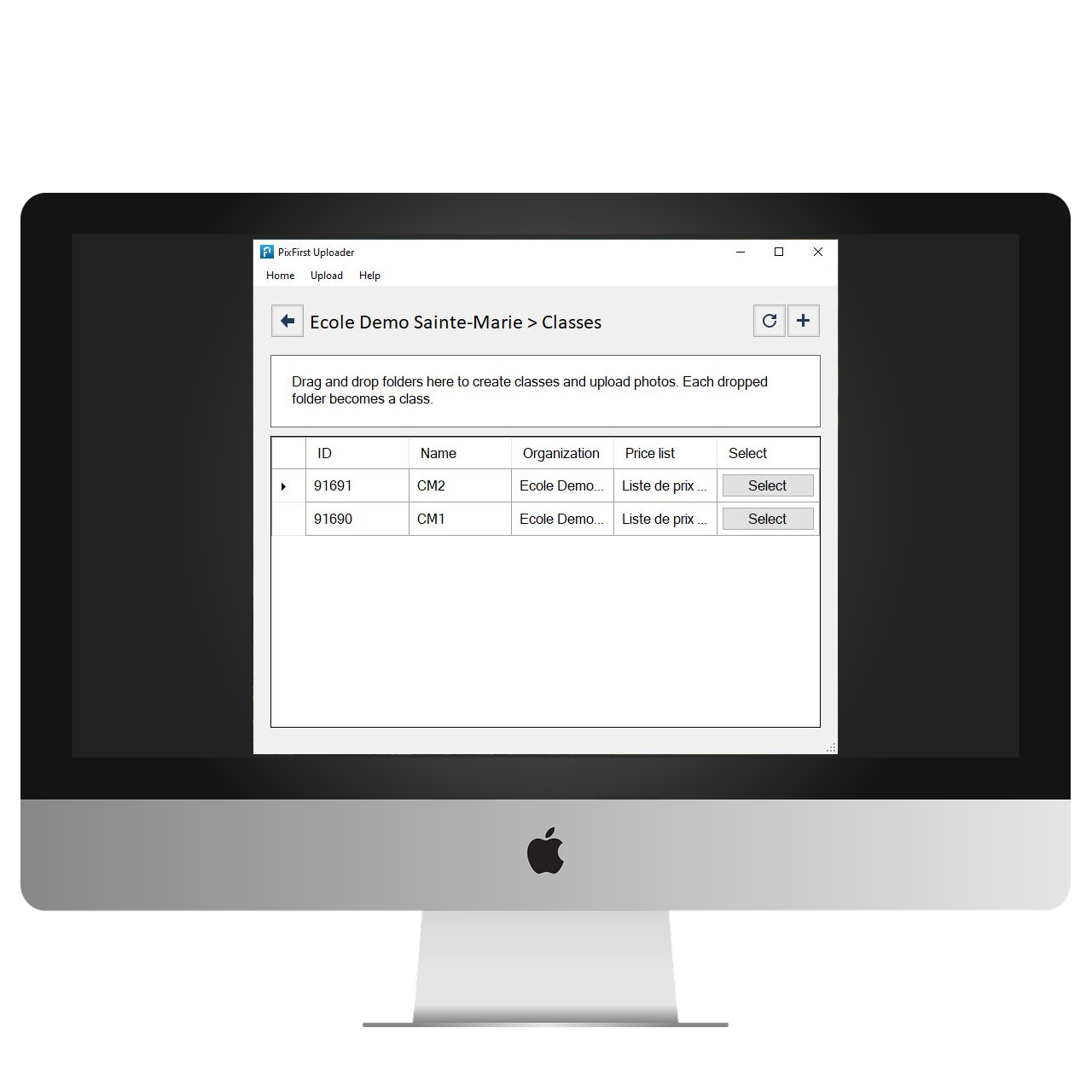 desktop uploader pour télécharger vos photos