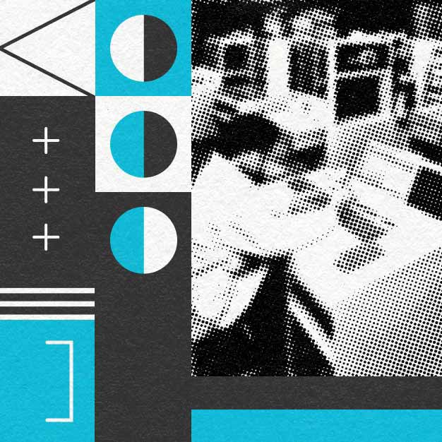 Collage style decorative image referencing inclusive design concepts