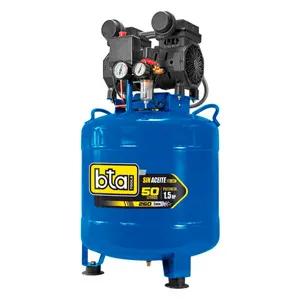 Compresor De Aire 50 Litros - 1.5 Hp - Silenciado - Sin Aceite