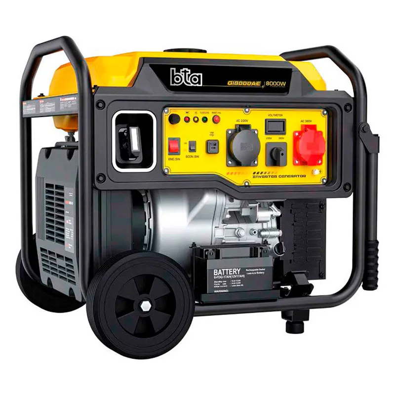 Grupo Generador Inverter 8000 W - Arranque Eléctrico - Monofásico/Trifásico - 521328 |  BTA Tools