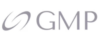 GMP logo with stylized circular design next to the letters GMP.