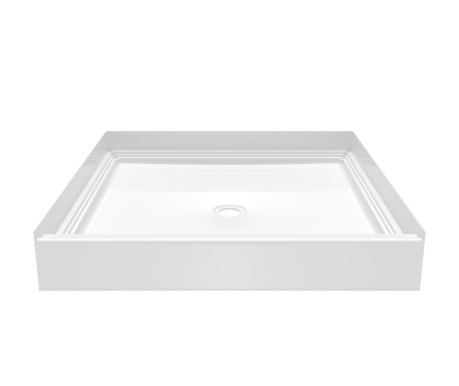 VP4242CPAN Veritek™ Pro Alcove Shower Pan with Center Drain in White