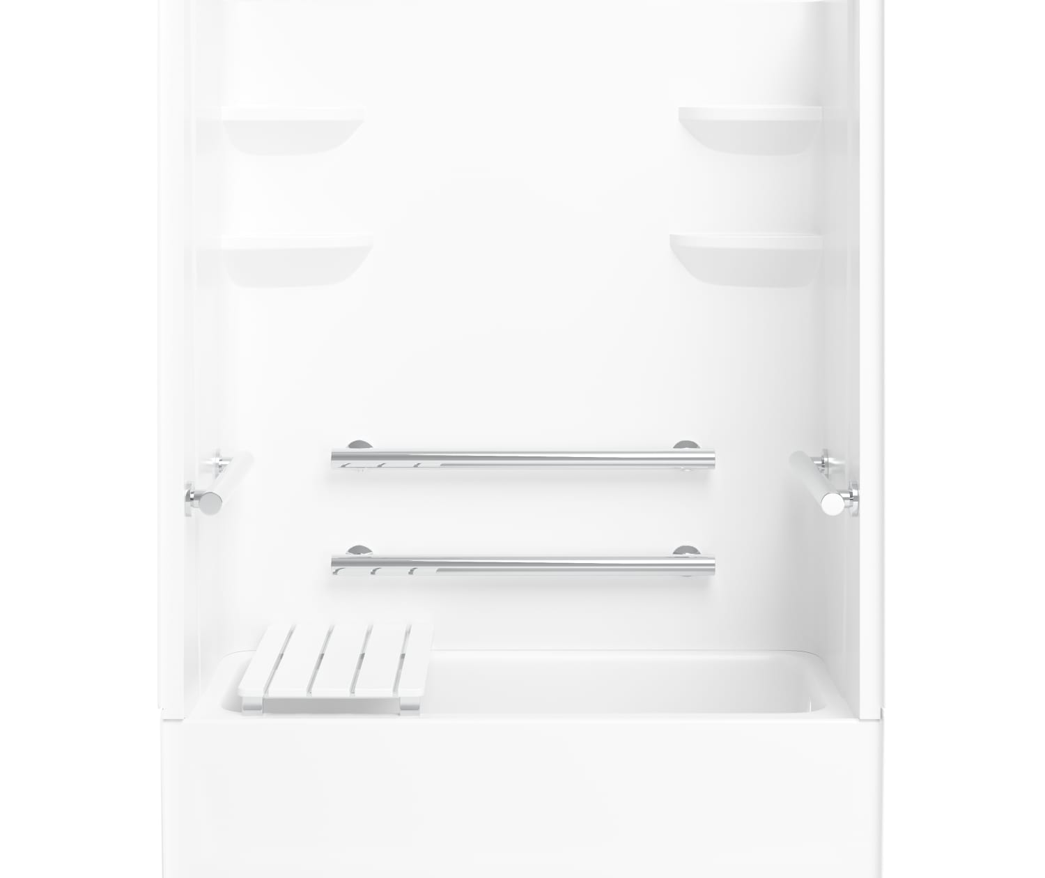 VPF6030CTSMN2R 60 x 31 Veritek™ Pro Alcove Right Hand Drain Four Piece Tub Shower in White