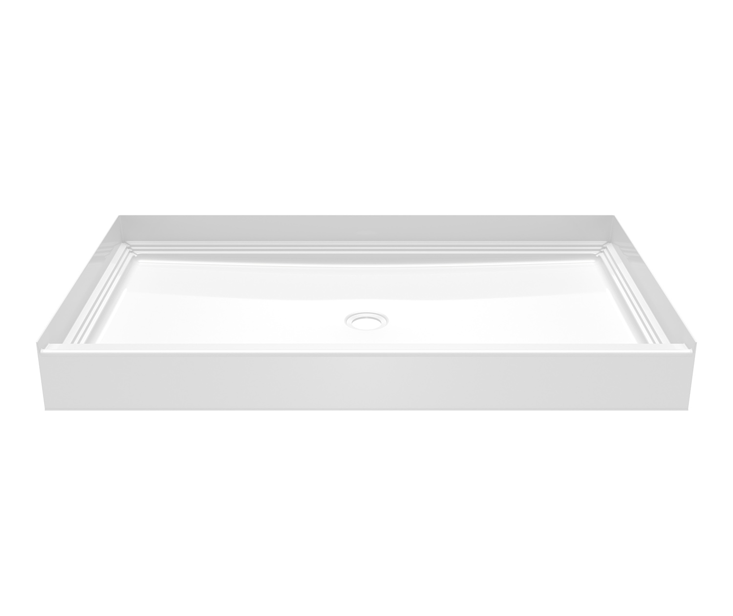 VP6034CPANNS Veritek™ Pro Alcove Shower Pan with Center Drain in White