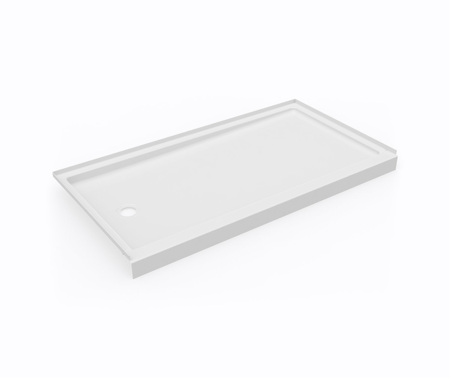 SR03260LM 32 x 60 Swanstone® Alcove Shower Pan with Left Hand Drain in White