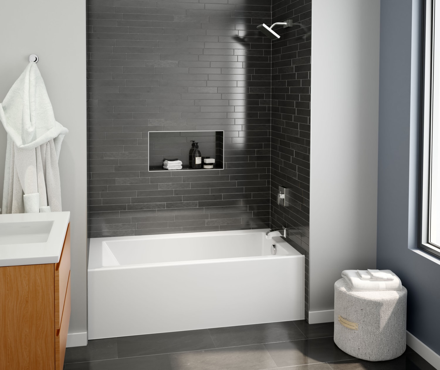 VP6030CTMINR 60 x 30 Veritek™ Pro Bathtub with Right Hand Drain in White
