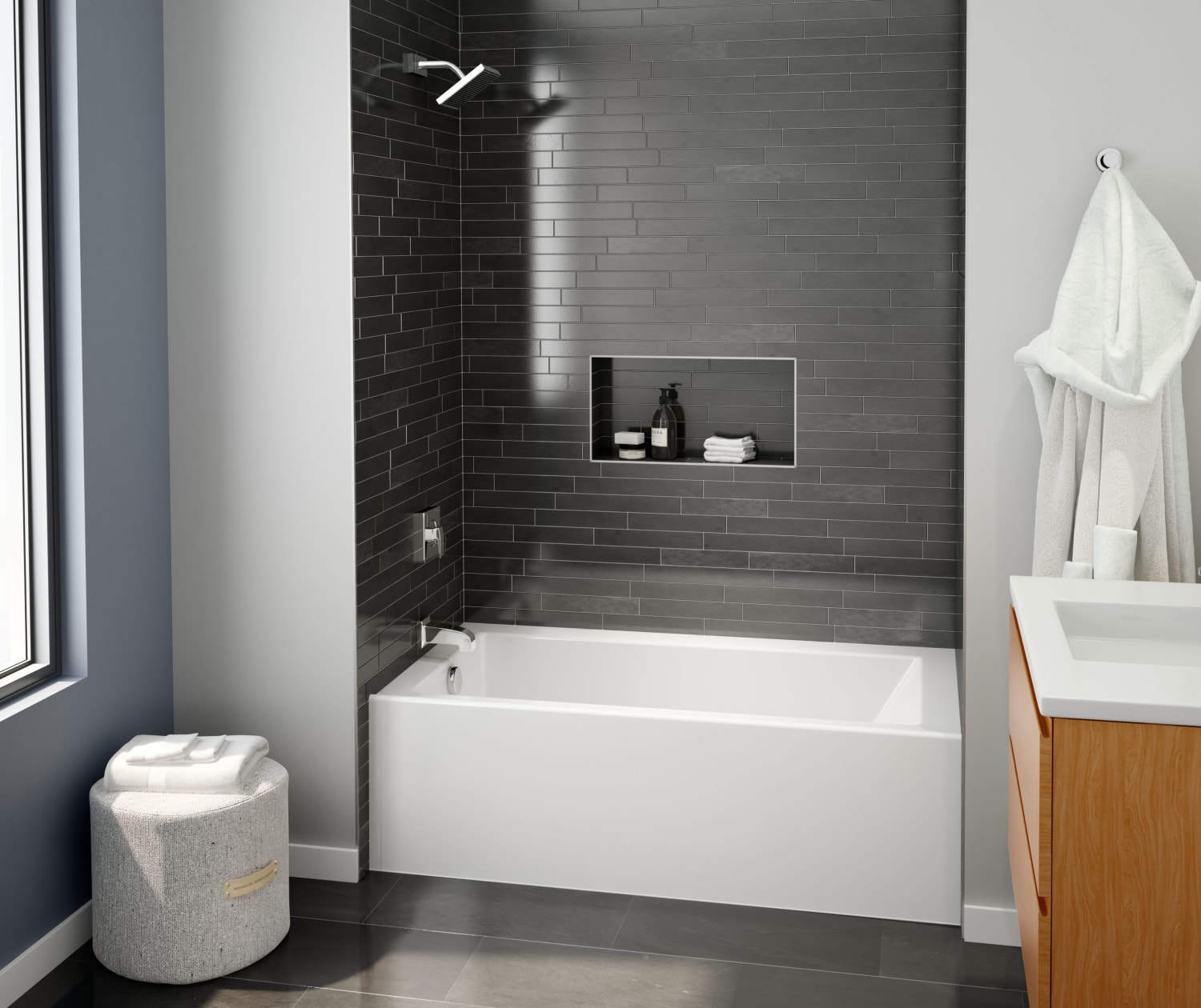 VP6032CTMINL 60 x 32 Veritek™ Pro Bathtub with Left Hand Drain in White