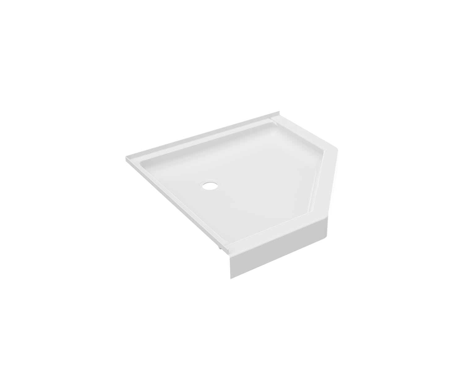FN00038MD 38 x 38 Veritek™ Corner Shower Pan with Center Drain in White
