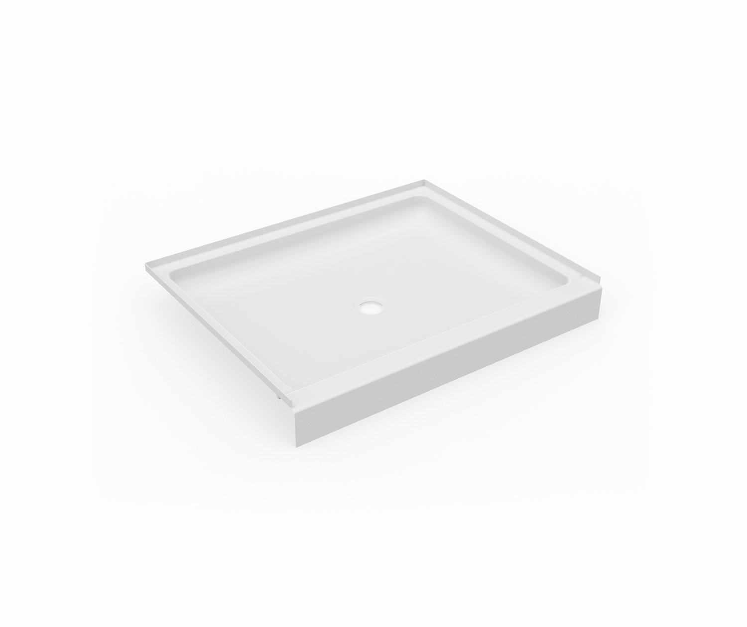 SF03442MD 34 x 42 Swanstone® Alcove Shower Pan with Center Drain in White