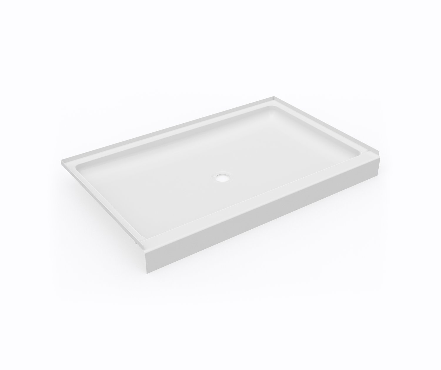 SF03454MD 34 x 54 Swanstone® Alcove Shower Pan with Center Drain in White