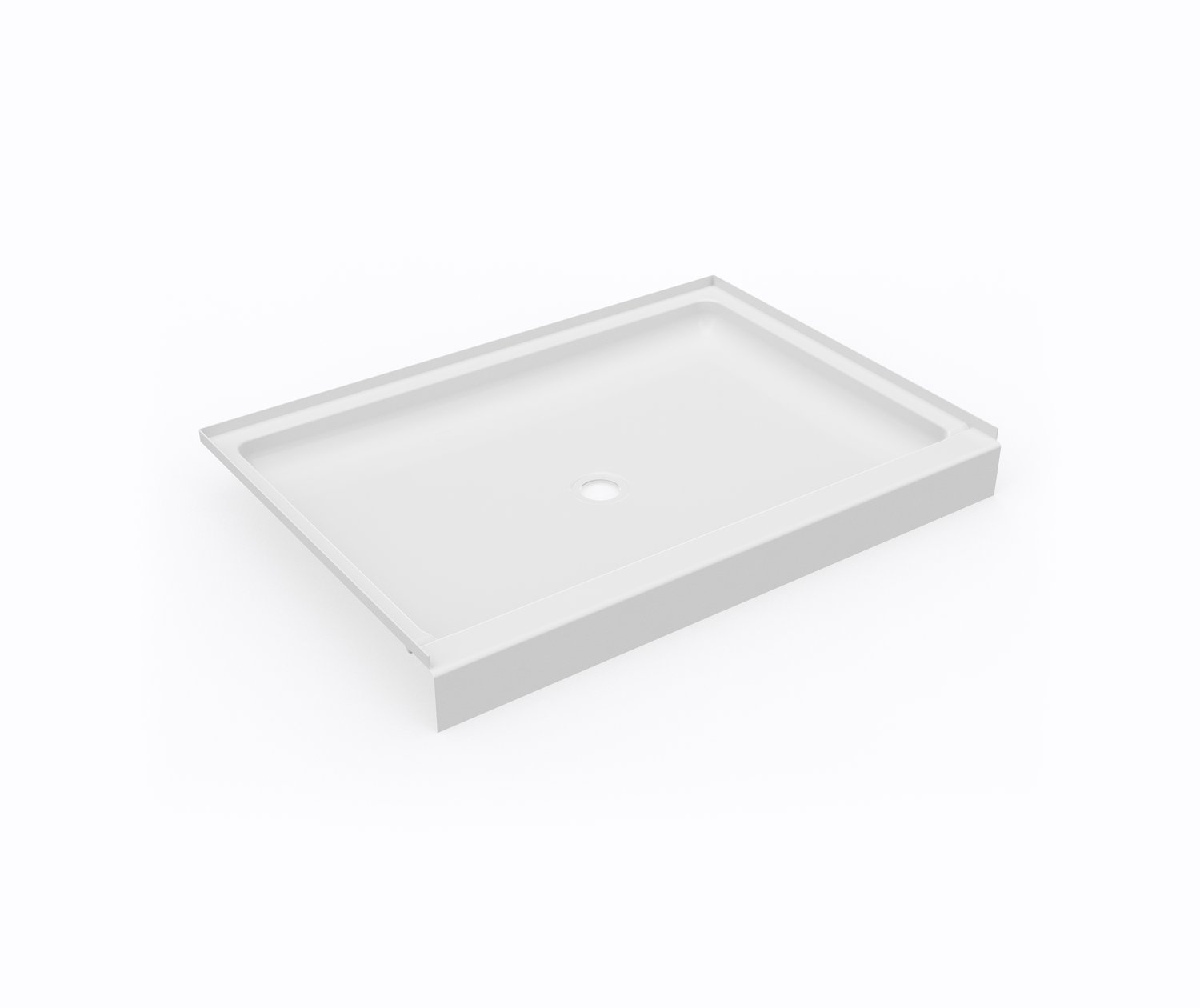 SF03448MD 34 x 48 Swanstone® Alcove Shower Pan with Center Drain in White