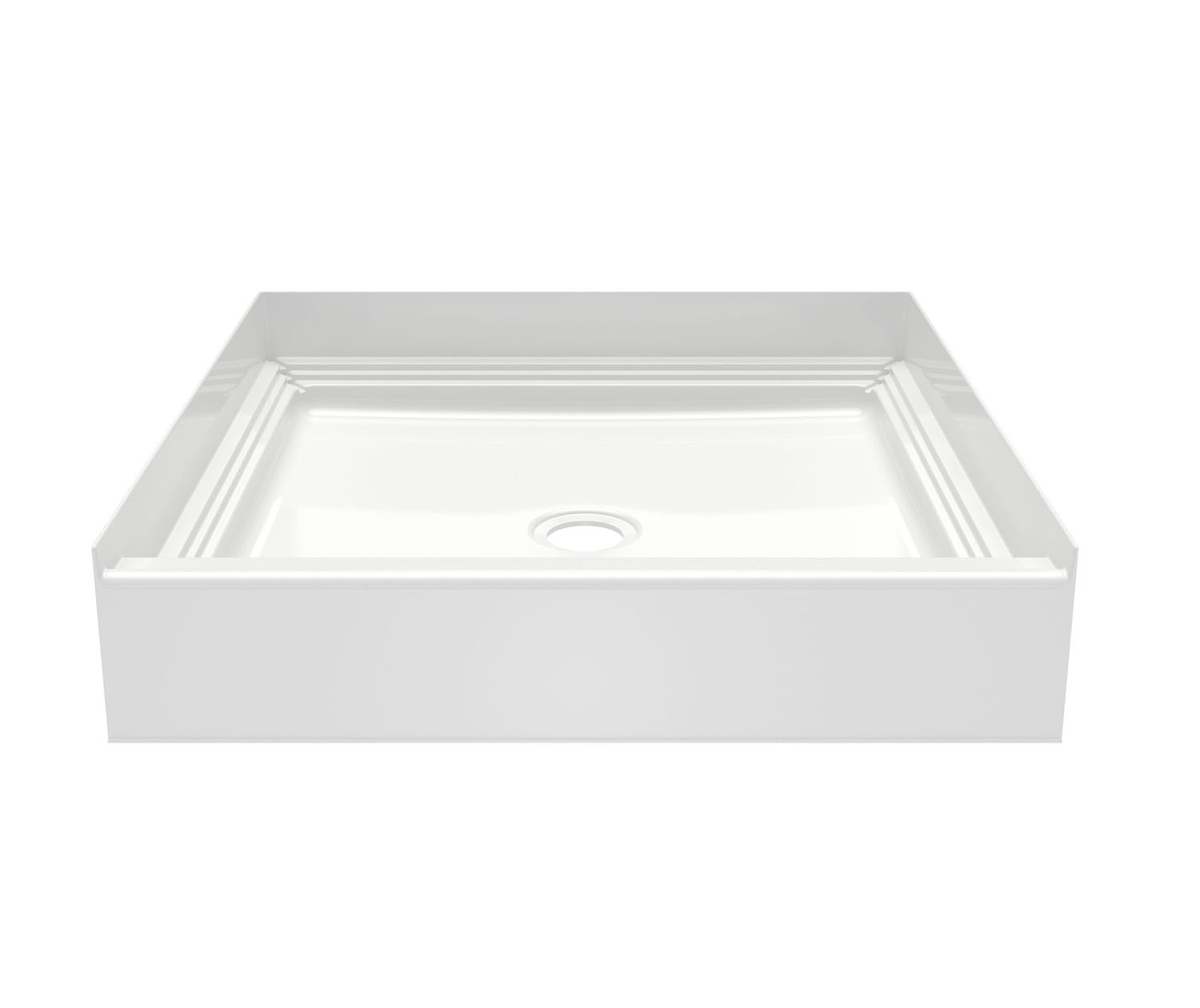 VP3636CPANNS Veritek™ Pro Alcove Shower Pan with Center Drain in White