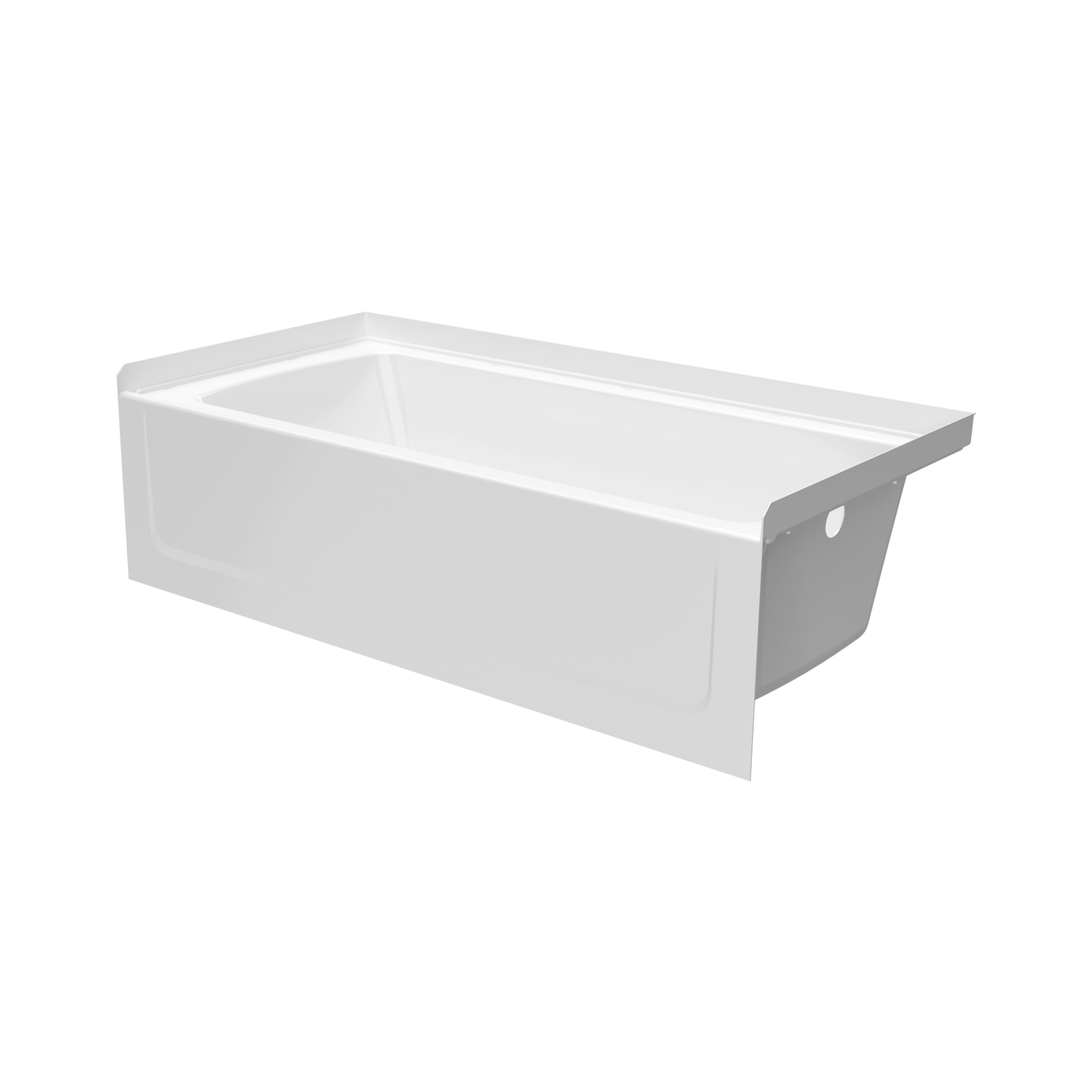 OP6030TR 60 x 30 Optima Veritek™ Pro Bathtub with Right Hand Drain in White