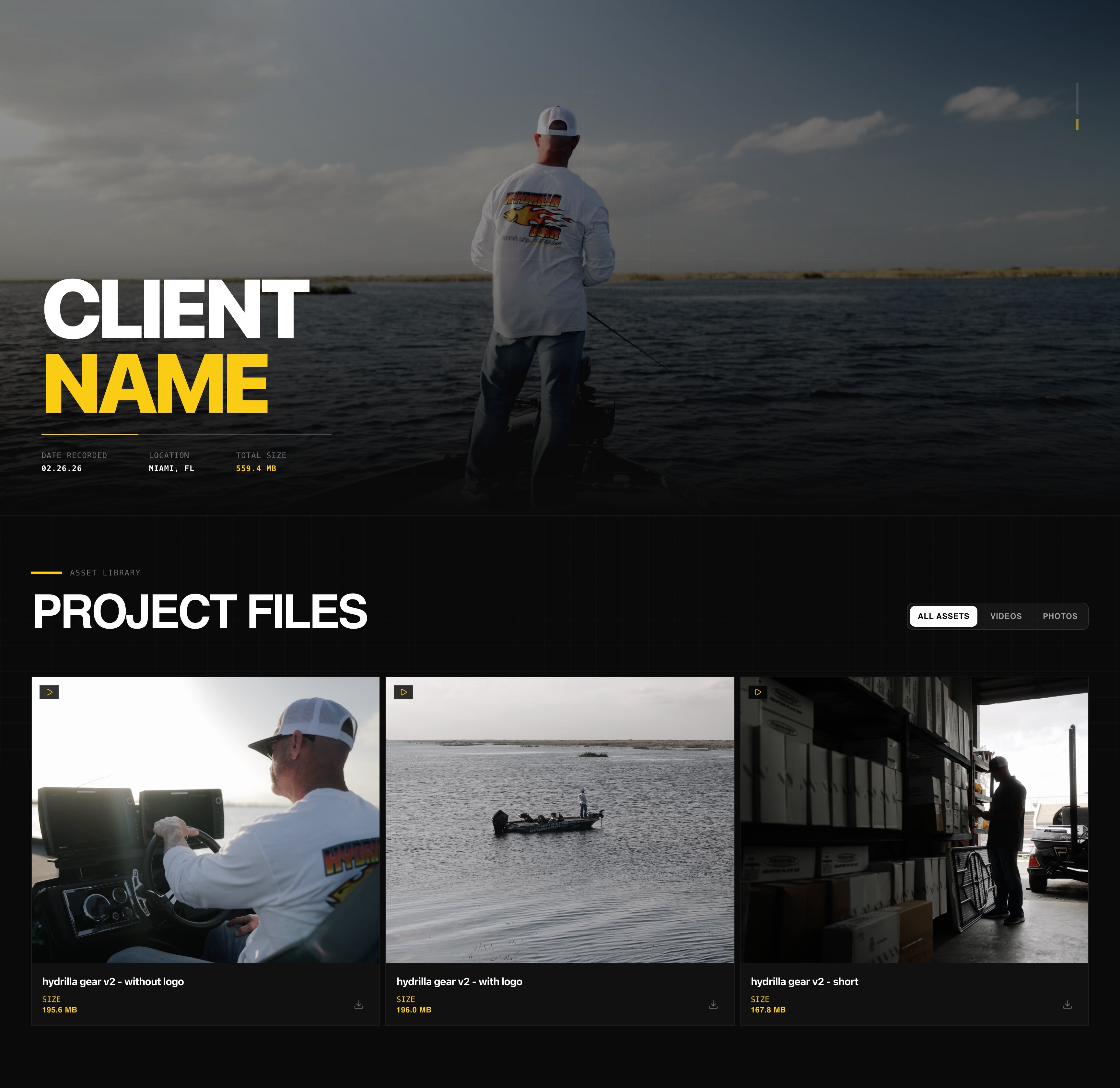 Clearly named versions (with logo, without logo, short) side by side in one gallery.