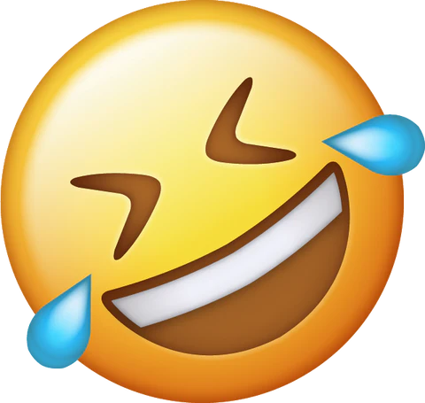 Laughing face emoji