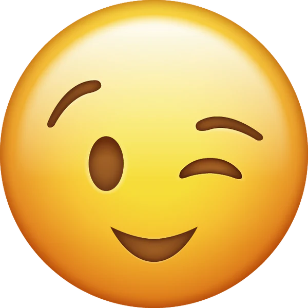 Winking face emoji