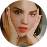 Close-up of a thoughtful woman resting her face on her hands with a neutral expression.