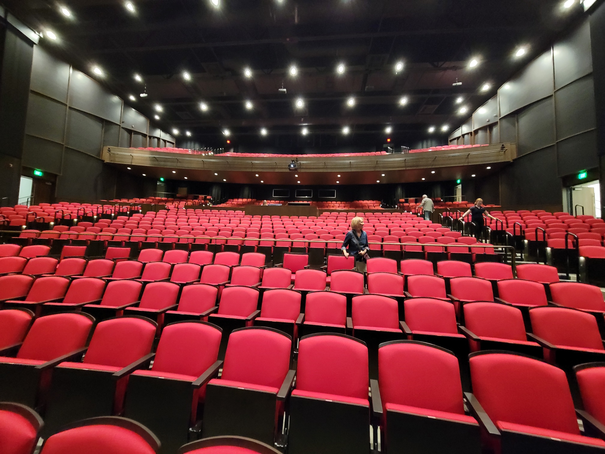 Inside the new America First Performing Arts Center auditorium.