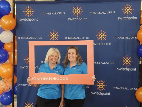 Chris Tonks and Sandy Day volunteering with a Switchpoint Gather the Good event in St. George