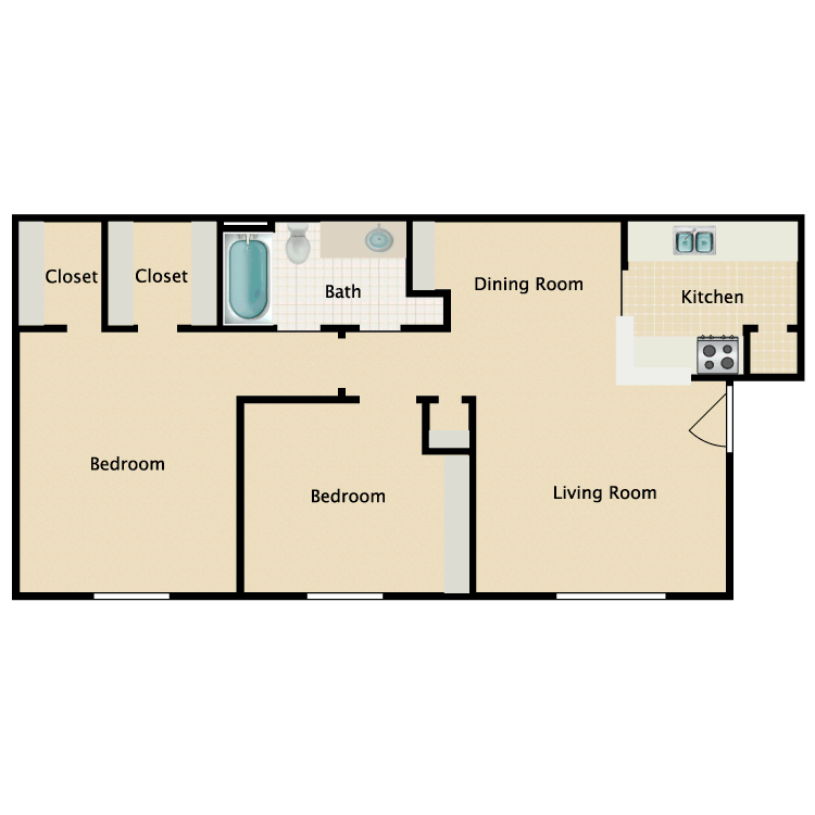 2x1 Floor Plan Layout