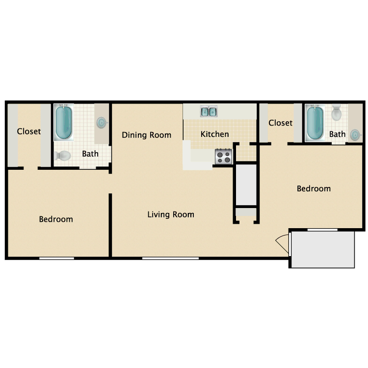 2x2 Floor Plan Layout