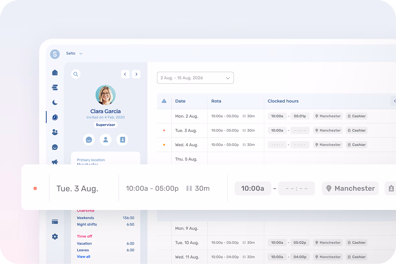 Self-service timesheets