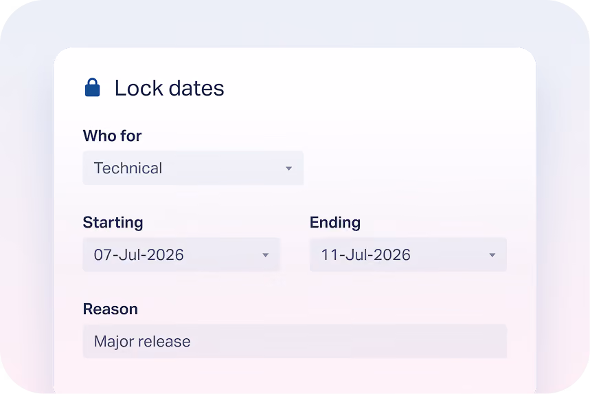 Handy lock dates