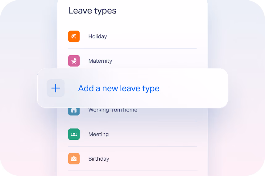 Customised leave types