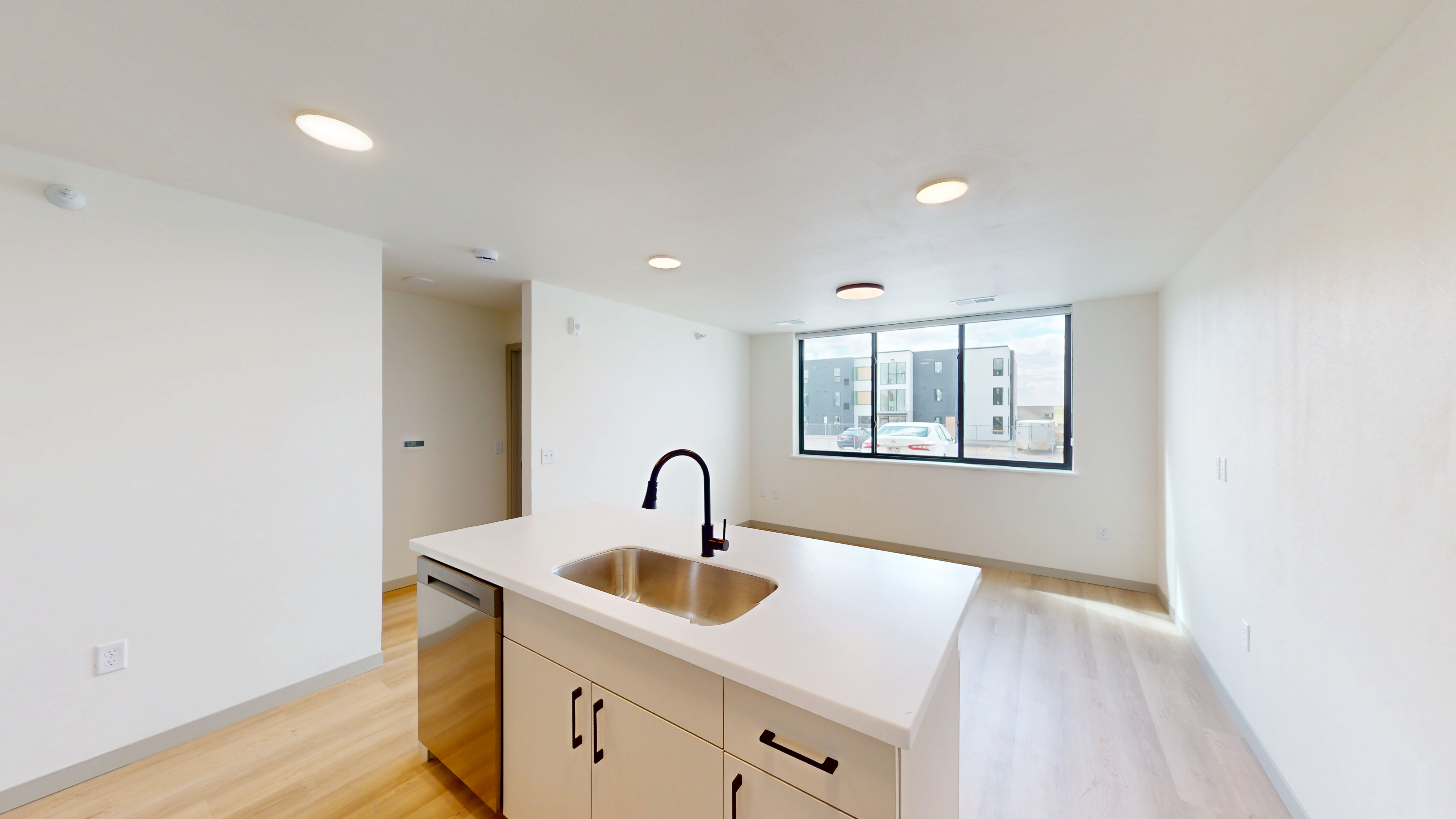 Natural light in an apartment at Foss Fields Ascent