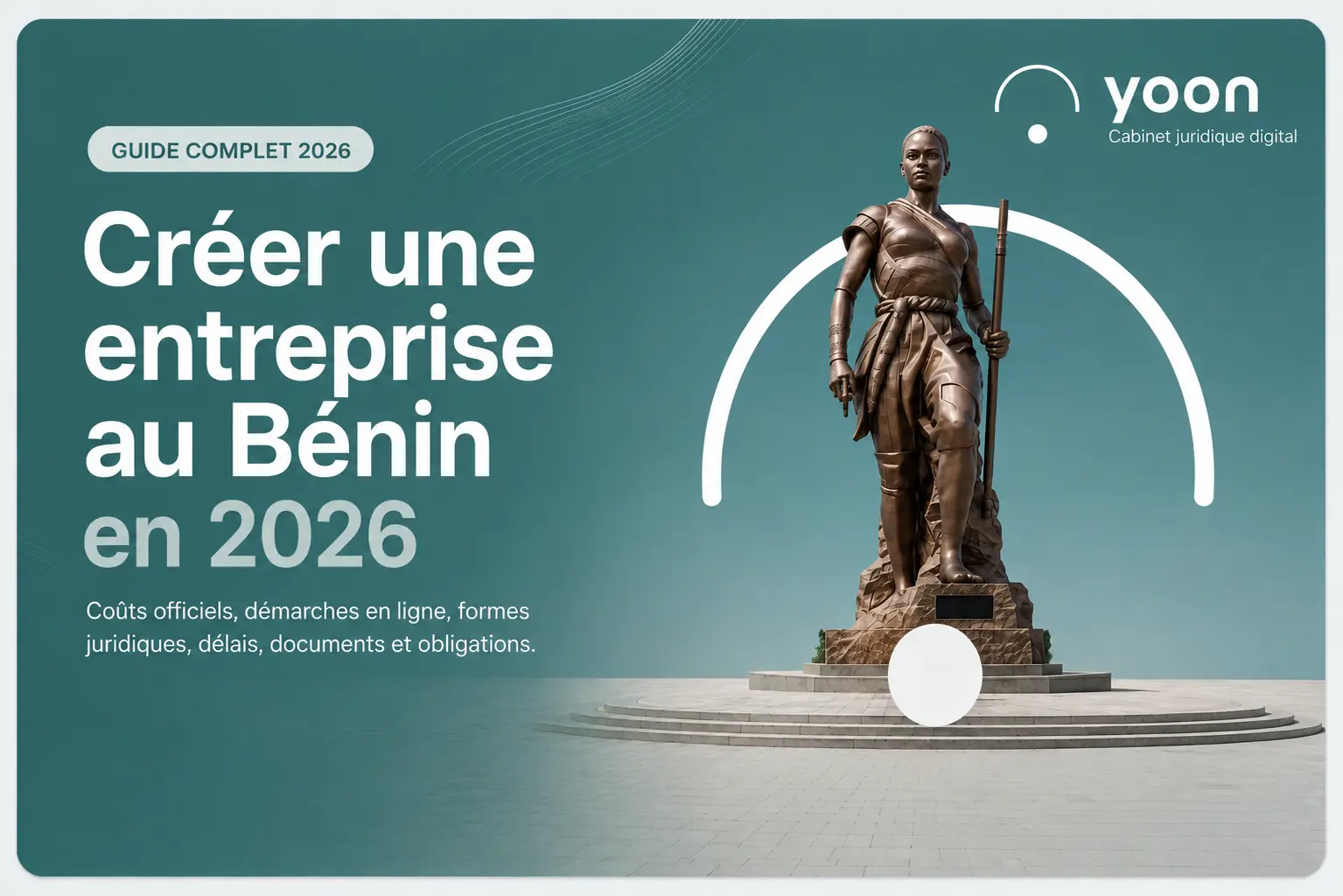 Statue de l'Amazone du Bénin illustrant un guide sur la création d'entreprise au Bénin en 2026