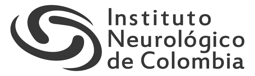 Logotipo del Instituto Neurológico de Colombia con símbolo abstracto junto al texto.