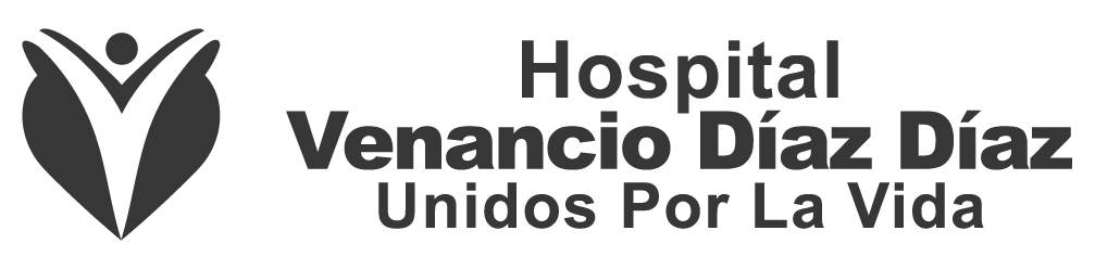 Logotipo del hospital Venancio Díaz Díaz con el lema Unidos Por La Vida.