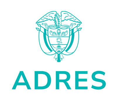 Escudo estilizado con un águila y letras ADRES en verde azulado.