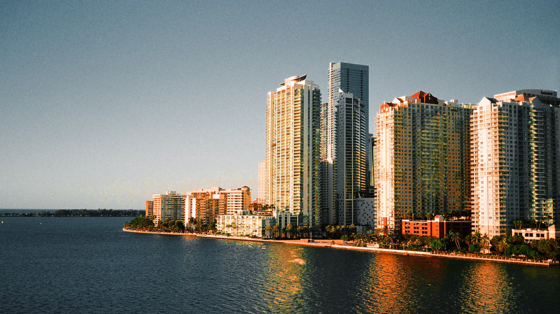 High-rise buildings along the Miami-Dade waterfront