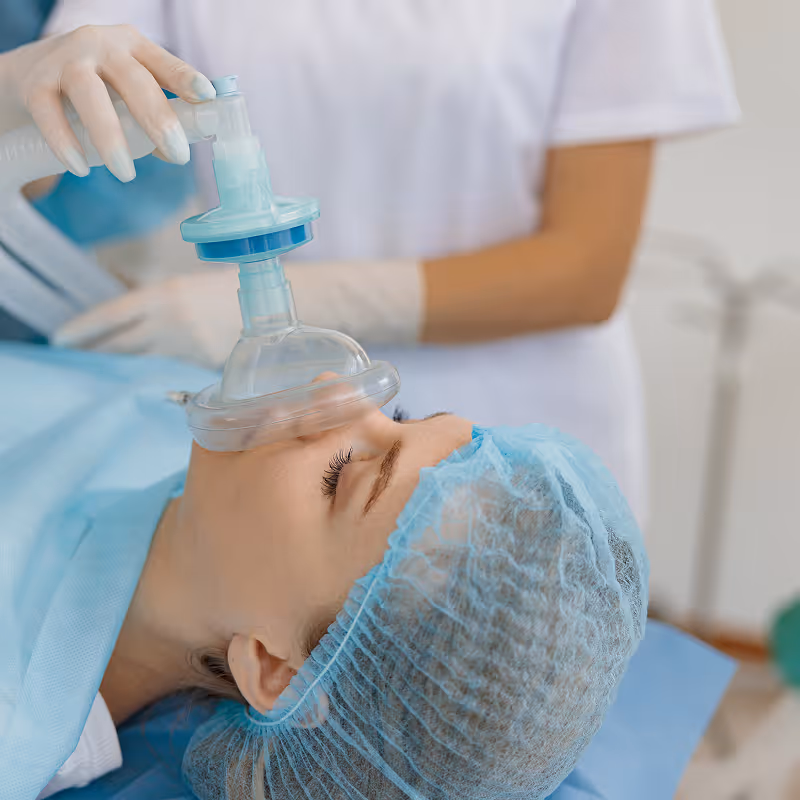 Obstructive sleep apnea blocking the upper airway during sleep