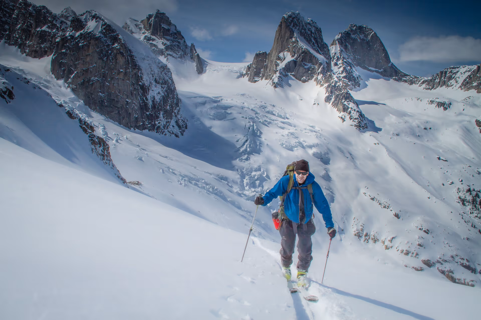 basecamp ski touring ski traverse