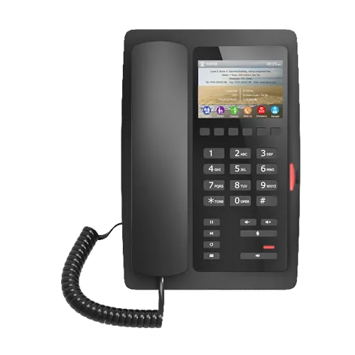Business desk phone with a touchscreen