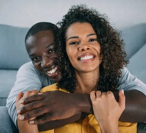 Loving couple sharing an intimate moment together