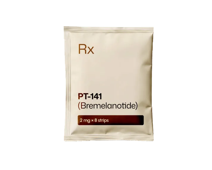 Packaged PT-141 sublingual strips