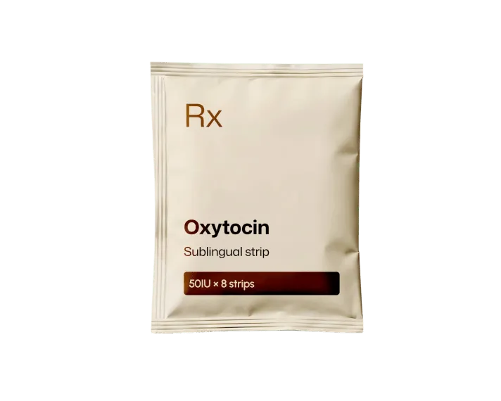 Packaged oxytocin sublingual strips