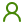 Green icon of a person wearing glasses with a round head and simple body outline.