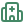 Green hospital building icon with a white cross and a person figure on the left side.