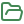 Green open folder icon with a tab on top, representing file storage or organization.