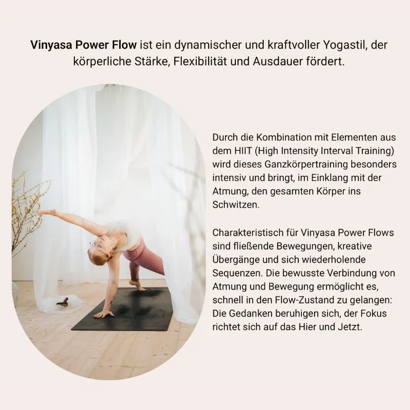 Vorteile von Hatha Yoga mit einem Bild von Elisabeth Schmidl in einer Yoga Pose