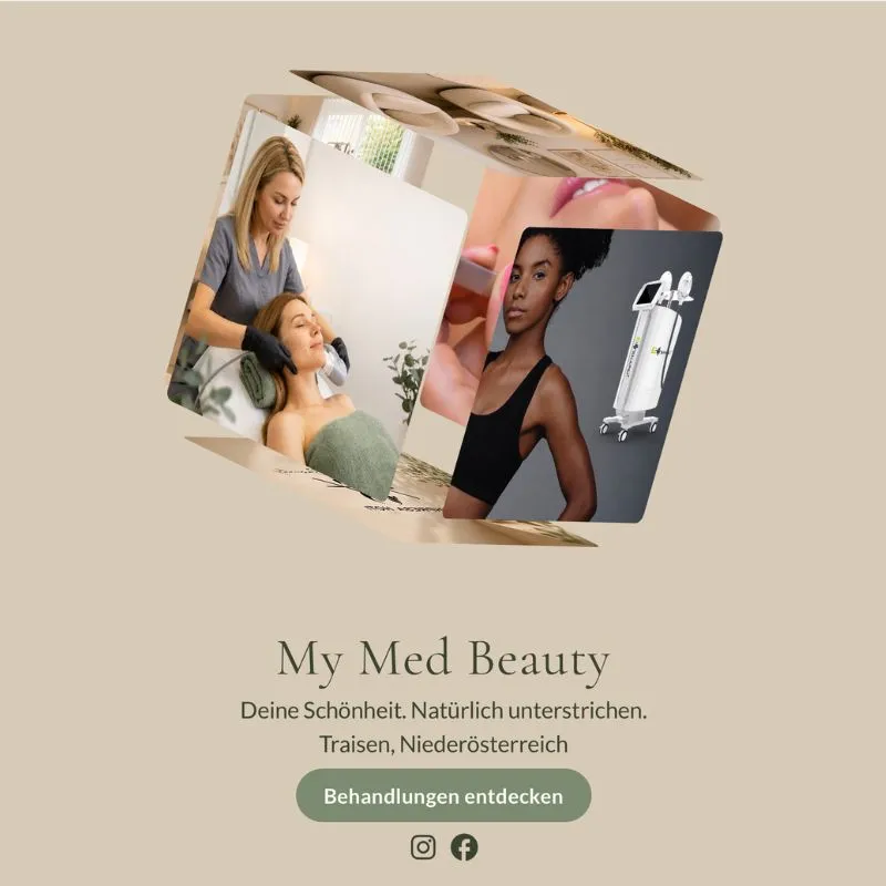 My Med Beauty Cube-Collage, Behandlungsfotos