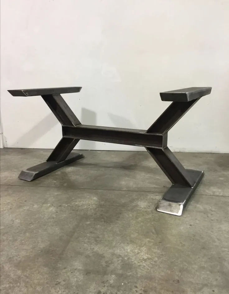 Custom steel table frame and base