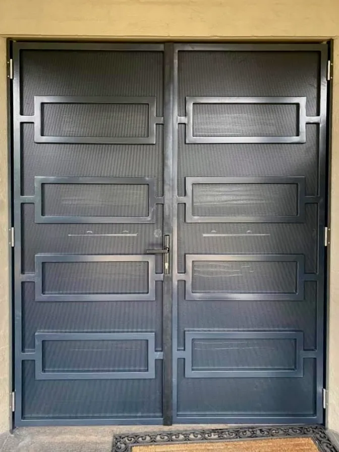 gsp-engineering-custom-double-steel-door-geometric-pattern